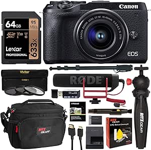 Canon m6mk2 Mirrorless Camera 15-45mm Lens Kit