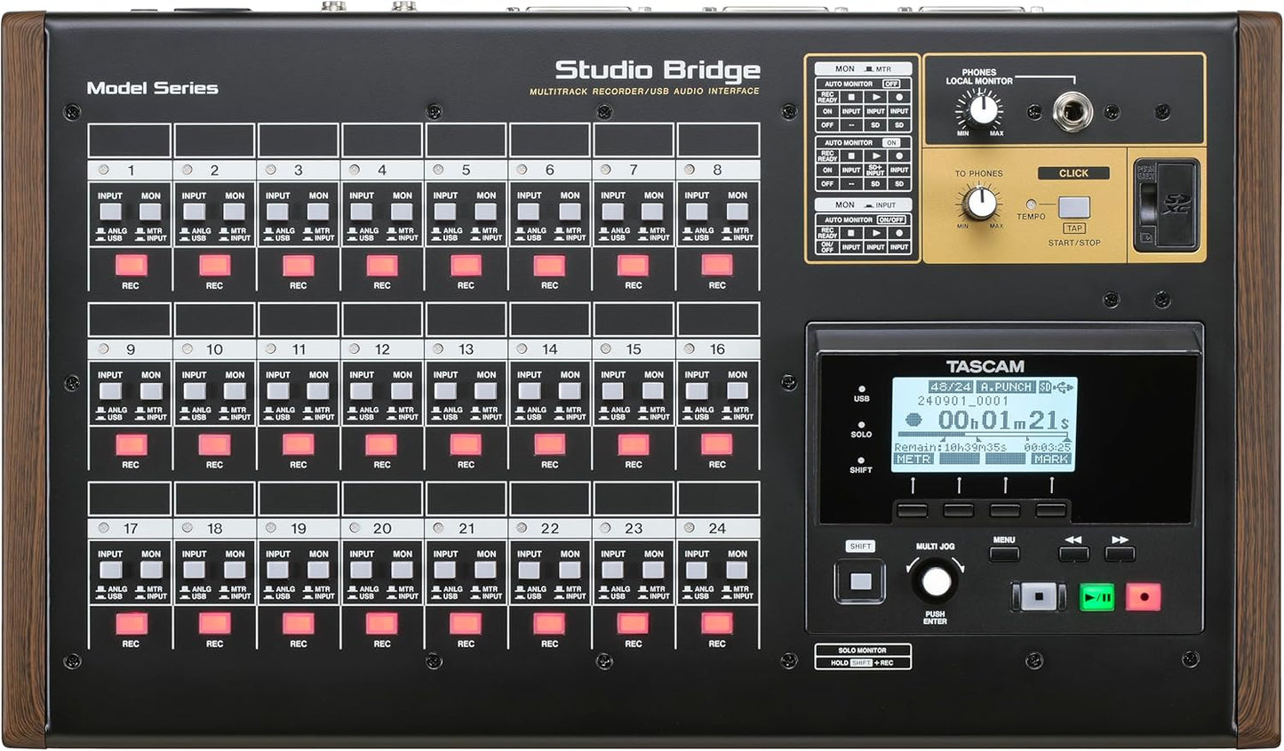 Tascam StudioBridge 24-Channel Multi Track Recorder USB Audio Interface