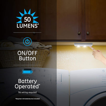 GE 38556 6-Inch LED Under Cabinet Light Battery Operated
