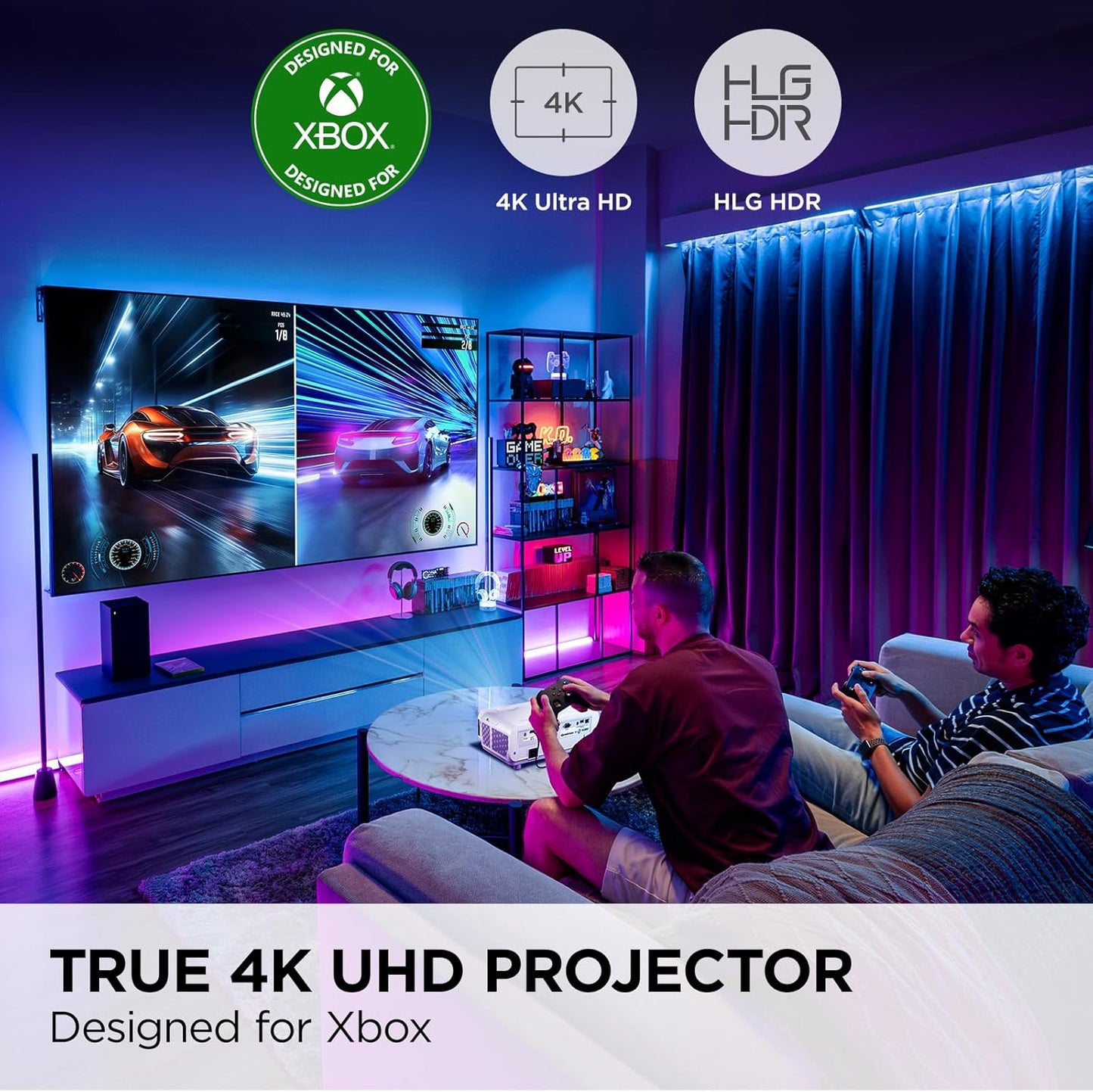 ViewSonic PX749-4K UHD 4K Gaming Projector Xbox Compatible