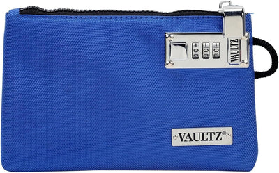 Vaultz Locking Money Bag 5x8 Inch - Blue