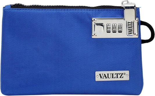 Vaultz Locking Money Bag 5x8 Inch - Blue