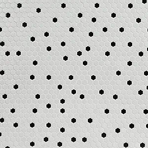MSI AMZ-MD-00350 Black & White Hexagon Tile