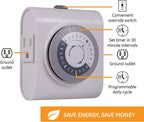 GE 66404 - 24-Hour Mechanical Outlet Timer, 3-Pack