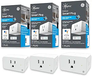 GE CPLGSTDBLW1/BSS3P CYNC Smart Plug 3-Pack — main product image
