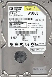Western Digital WD600AB-60CBA1 60GB IDE Hard Drive