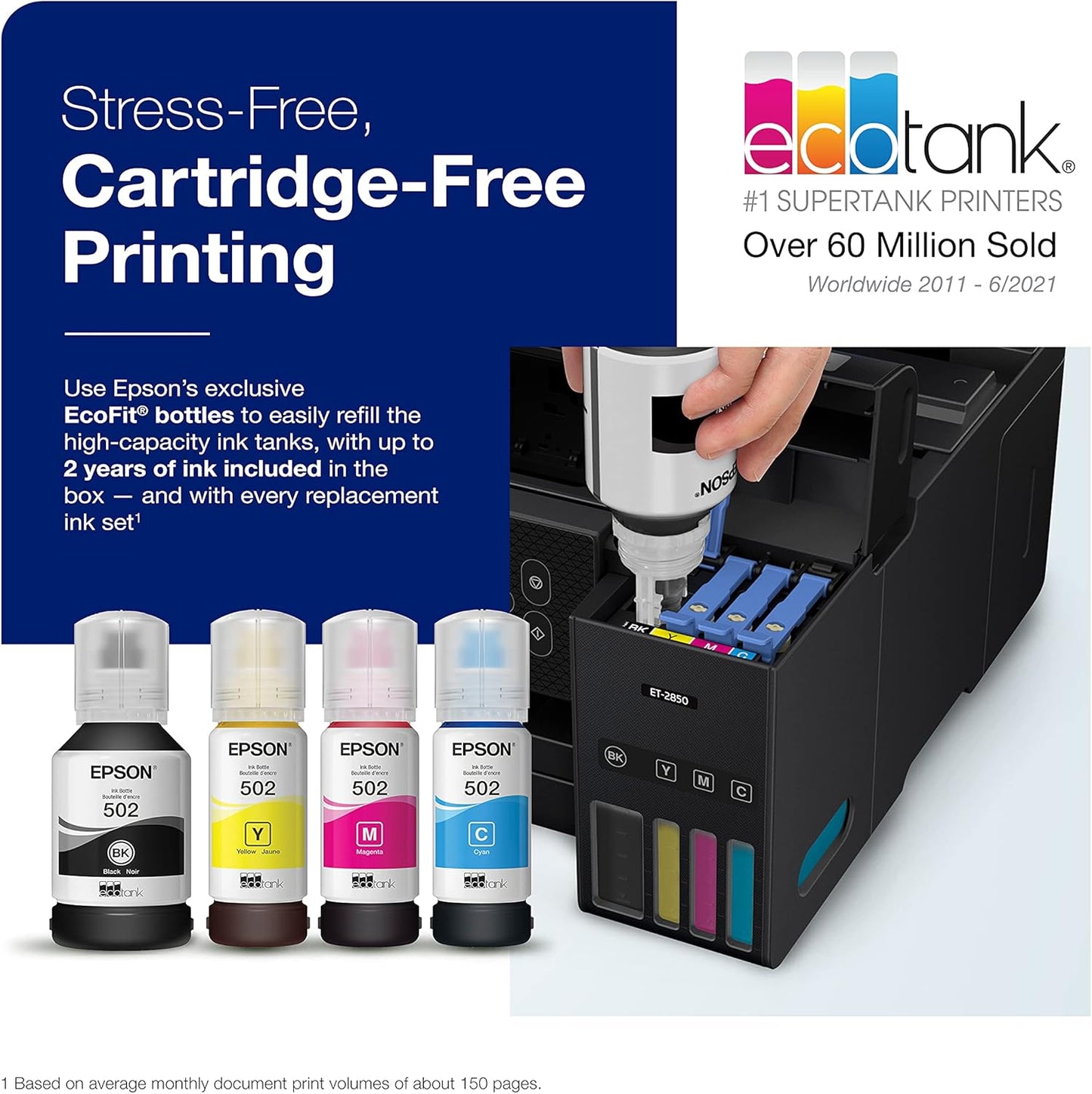 Epson EcoTank ET-2850 Wireless Color All-in-One Printer