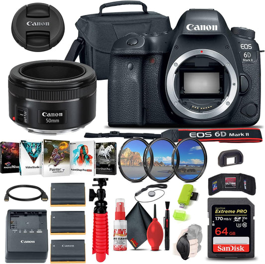 Canon 1897C002 EOS 6D Mark II DSLR Camera Bundle