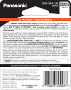 Panasonic CR2016PA/2BL 3V Lithium Coin Battery 2-Pack