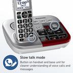 Panasonic KX-TGM450S Amplified Cordless Phone 50dB Volume Boost Silver