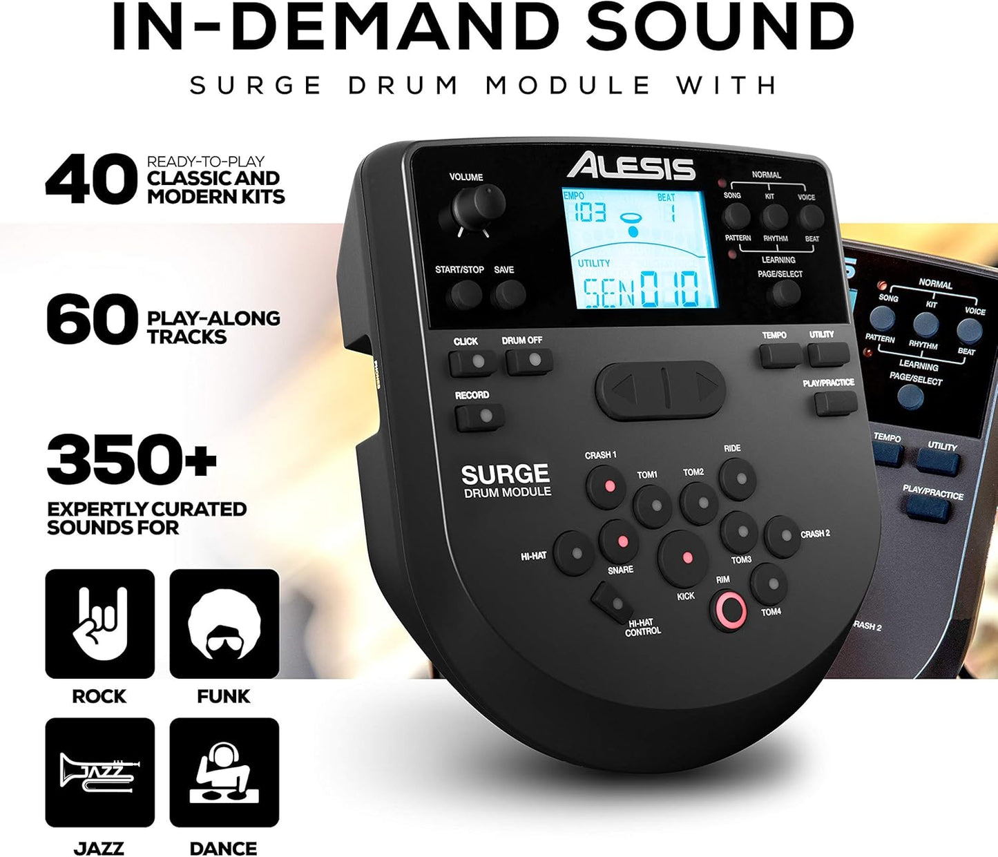 Alesis Surge Mesh Kit Electronic Drum Set - USB MIDI