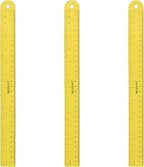 Westcott 16264 Magnetic Flexible Rulers 12 Inch 3-Pack Yellow