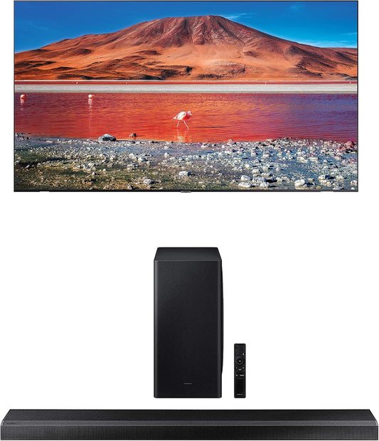Samsung UN82TU7000 82" 4K Smart TV Soundbar Bundle (Used)