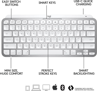 Logitech MX Keys Mini for Mac Bluetooth Keyboard (Renewed)