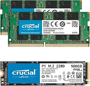 Crucial ASIHL105 16GB DDR4 SODIMM & 500GB SSD Bundle