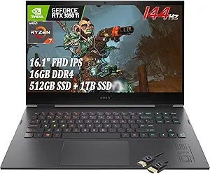 HP Omen 16 Ryzen 7 RTX 3050 Ti Gaming Laptop