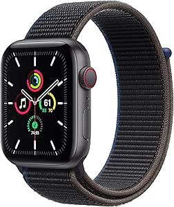 Apple MYEU2LL/A-cr Watch SE 44mm GPS + Cellular Space Gray Renewed