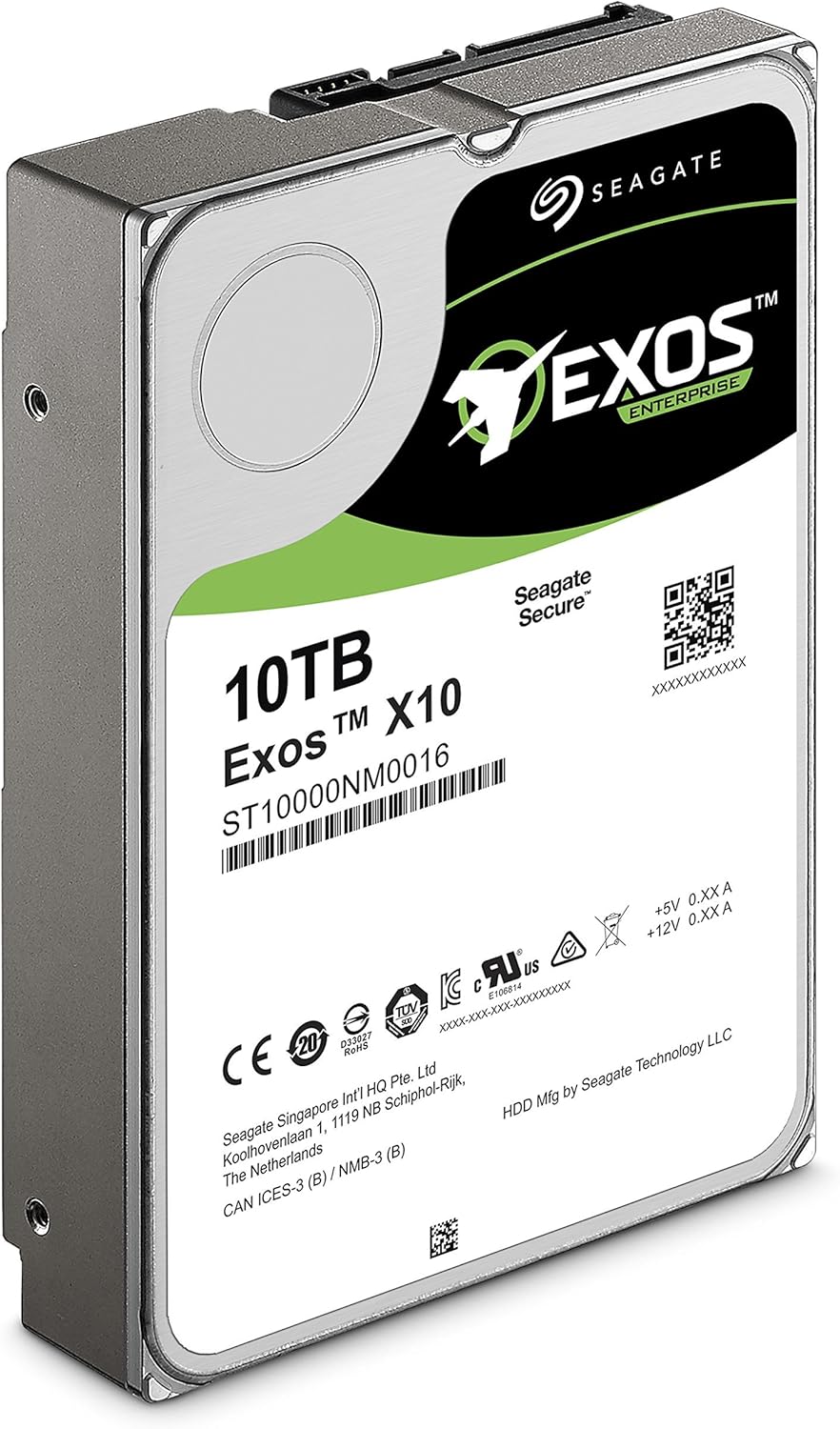 Seagate ST10000NM0016 Enterprise 10TB HDD - 7200RPM SATA Renewed