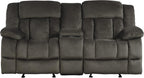 Lexicon 194840134480 Chocolate Reclining Loveseat Console