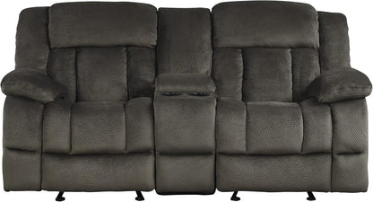 Lexicon 194840134480 Chocolate Reclining Loveseat Console