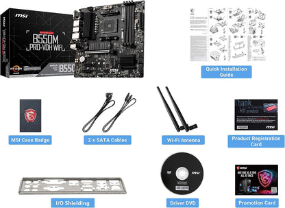 MSI B550M PRO-VDH WIFI AMD Ryzen Micro-ATX Motherboard
