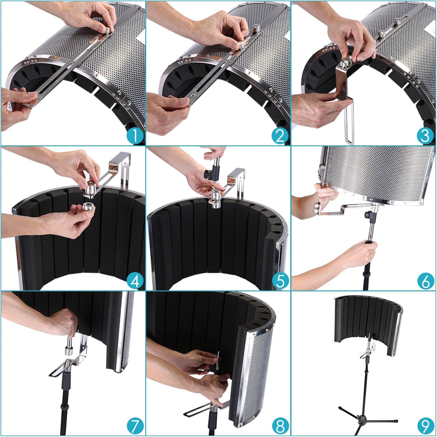 Neewer 40087498 Microphone Isolation Shield - Vocal Booth