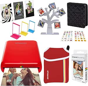 Polaroid AMZASK8MP01R Zip Wireless Photo Printer - Gift Bundle