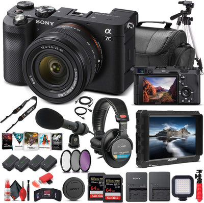 Sony Alpha a7C - 28-60mm Lens Kit - 4K Monitor Bundle - Renewed