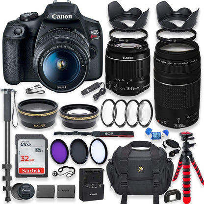 Canon T7 EOS Rebel DSLR 18-55mm Lens Bundle Renewed
