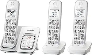 Panasonic KX-TGD533W Cordless Phone Answering Machine (Renewed)
