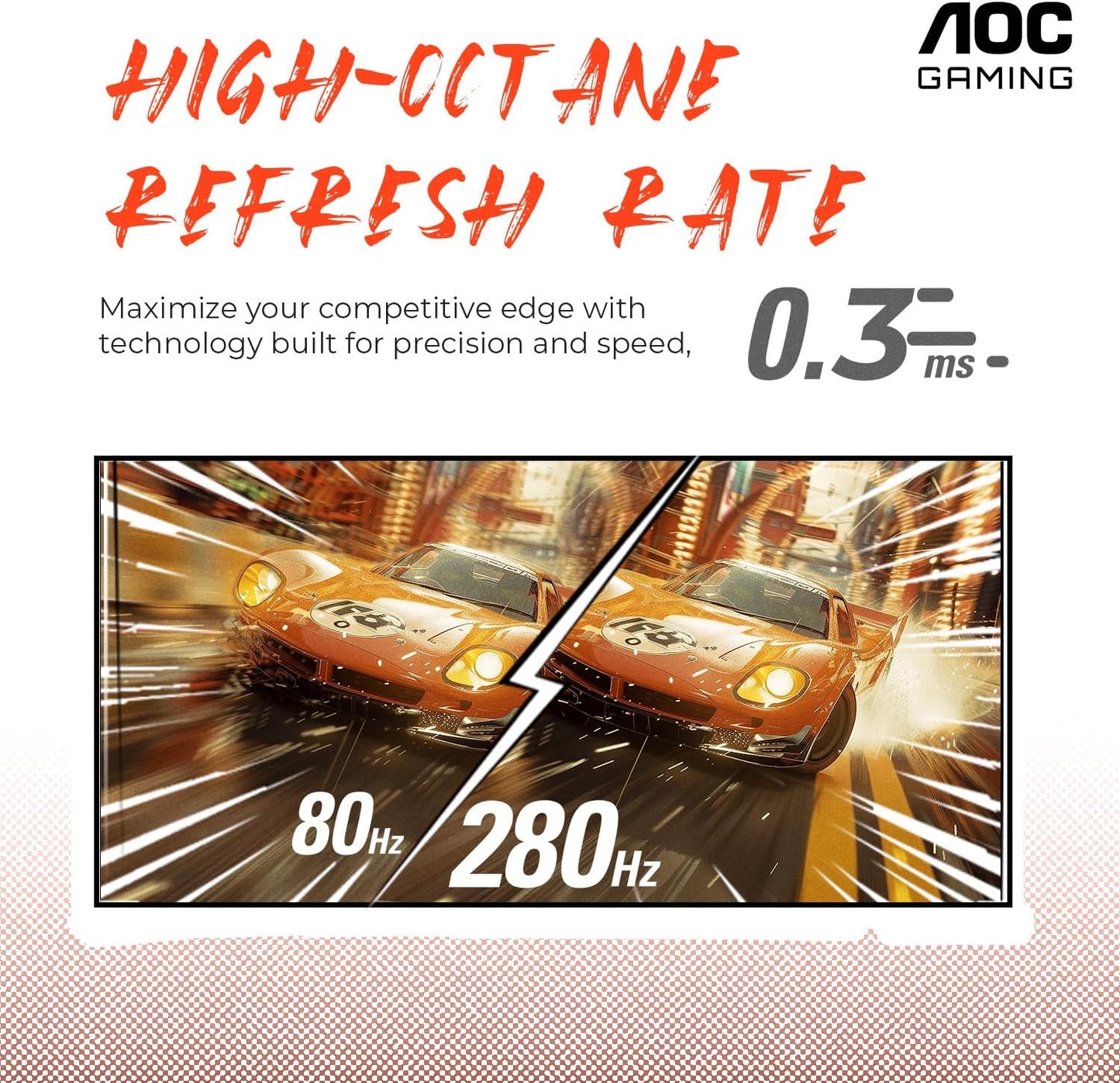 AOC C27G4ZH 27-Inch Curved Gaming Monitor - 280Hz, 0.3ms, FHD