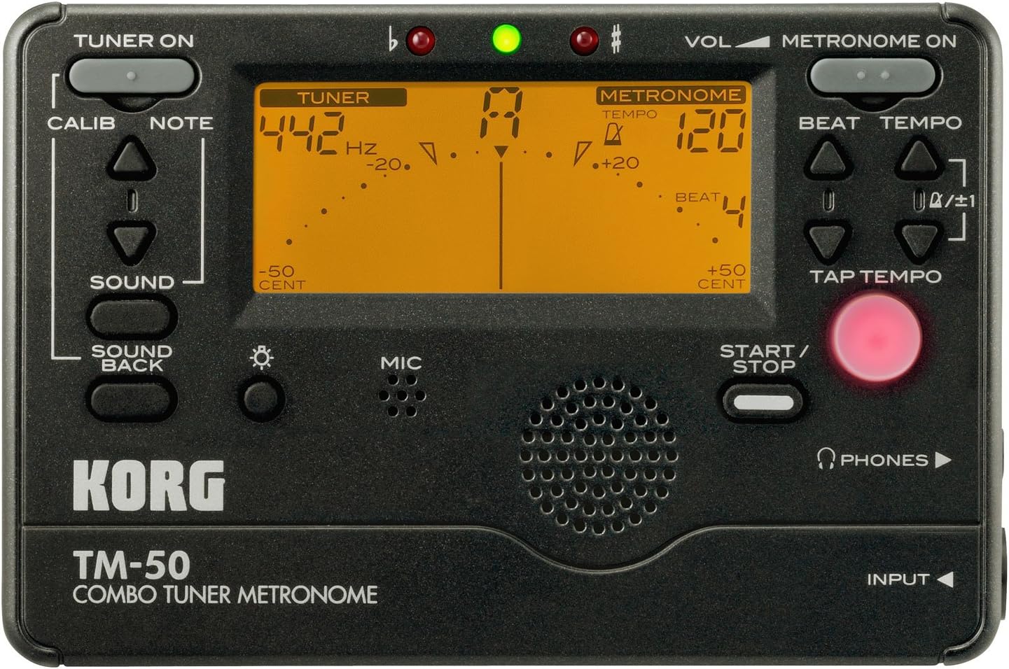 Korg TM50BK Tuner Metronome Black