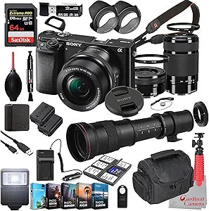 Sony ILCE6000Y/B - Alpha a6000 - Mirrorless Camera Bundle with Zoom Lens