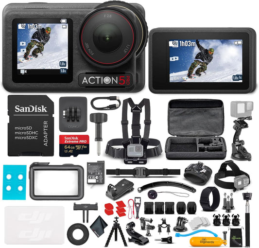 DJI Osmo Action 4 Camera Standard Combo + Accessories Bundle