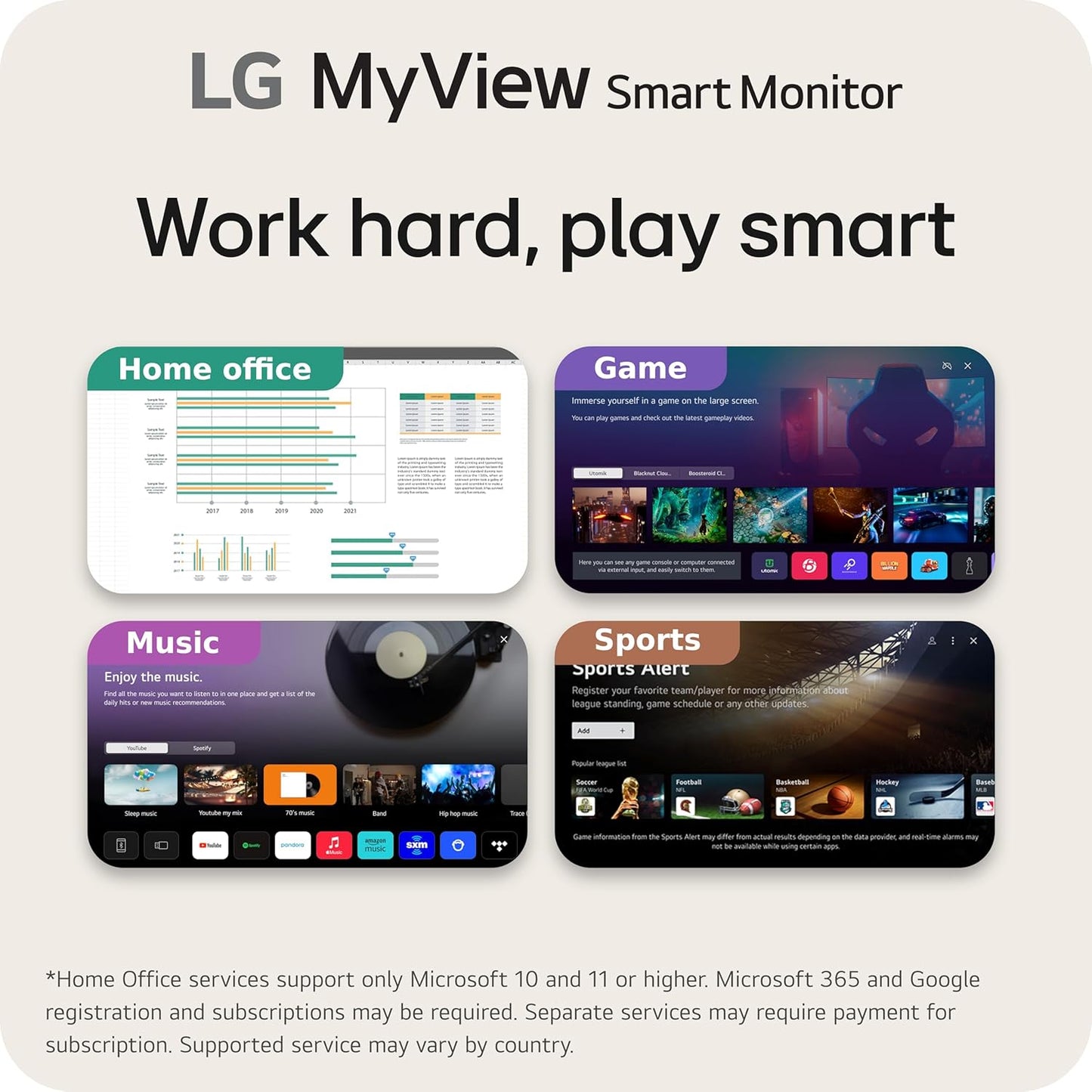LG 27SR50F-G.AUS 27" MyView Smart Monitor Green