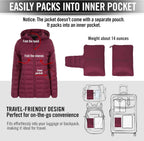 Spyder SY-PCK101 Packable Puffer Jacket Womens Lightweight