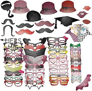 Neewer 10088131 76PCS Colorful Photo Booth Props
