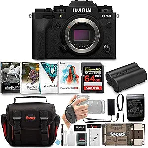 Fujifilm X-T4 Black Mirrorless Camera 64GB Bundle