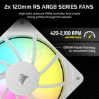 Corsair CW-9060094-WW Nautilus 240 RS ARGB Liquid CPU Cooler White