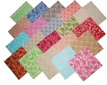 MDG 10" Layer Cake Quilt Fabric Squares: Antique Calico Prints
