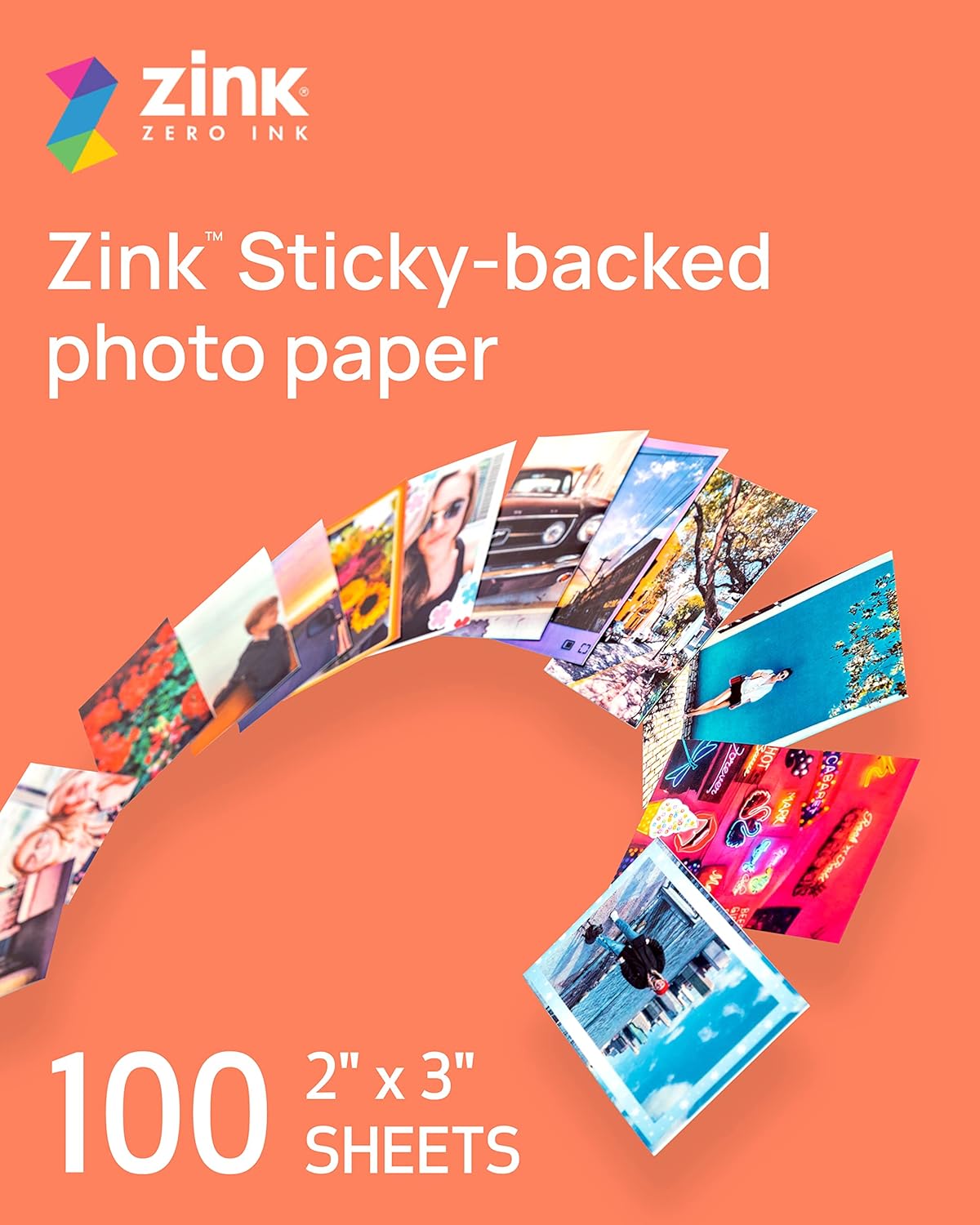 Canon 6135C001AA ZINK 2x3 Photo Sticker Paper (100 Sheets)