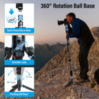 Sirui P-325FL-AM Carbon Fiber Camera Monopod with Feet
