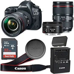 Canon 1483C082 EOS 5D Mark IV DSLR 24-105mm Lens Refurbished