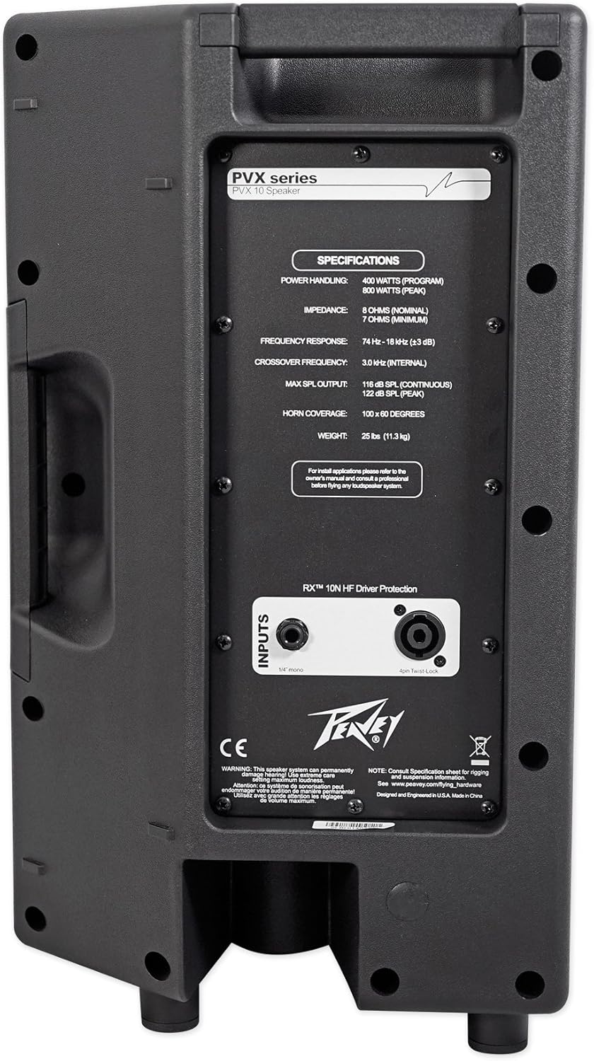 Peavey (2) PVX 10 1600 Watt Passive PA DJ Speakers