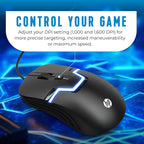 HP M160 Wired RGB Gaming Mouse Optical Sensor