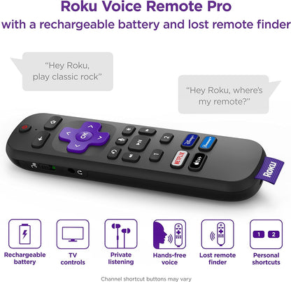 Roku Streaming Stick 4K+ - Voice Remote Pro, HDR, Dolby Vision
