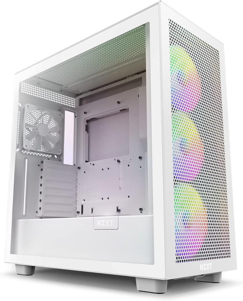 NZXT CM-H71FW-R1 H7 Flow RGB White ATX PC Gaming Case — main product image
