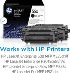 HP CE255XD 55X High-Yield Black Toner - 2-Pack