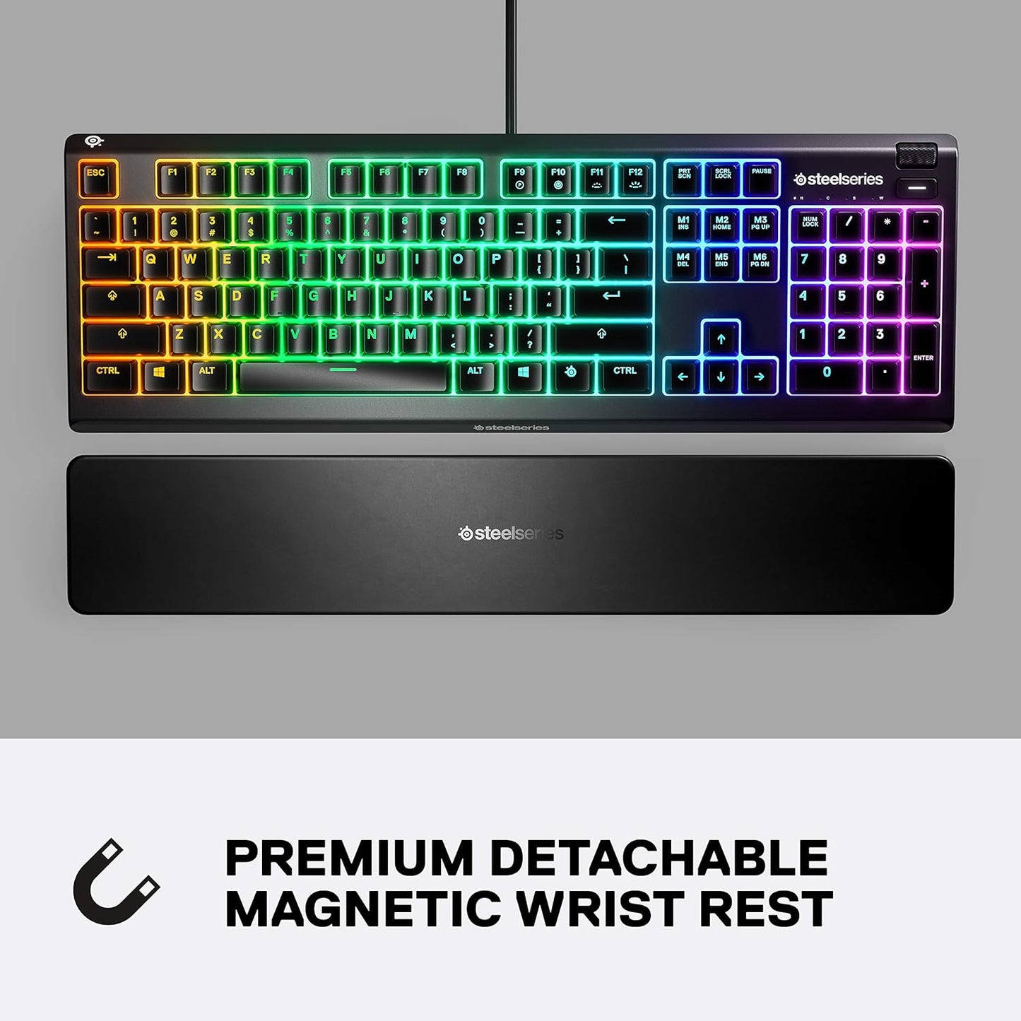 SteelSeries 64812 Apex 3 RGB Gaming Keyboard - Renewed