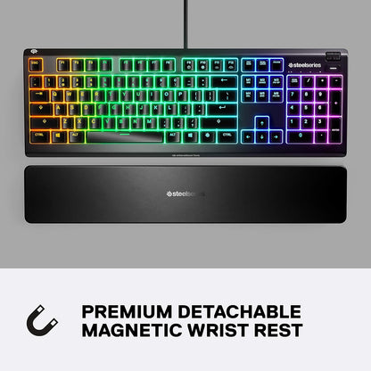 SteelSeries 64812 Apex 3 RGB Gaming Keyboard - Renewed
